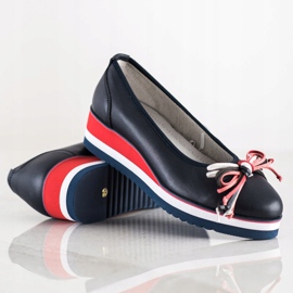 Filippo Comfortable Leather Pumps navy blue 1