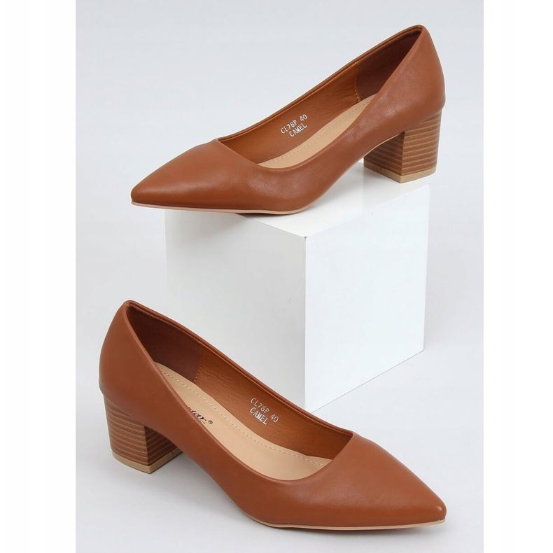 High-heeled pumps camel CL76P Camel brown 1