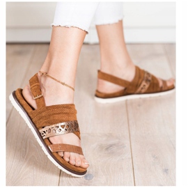 Evento Fashionable Sandals With Buckle brown 1 Evento Fashionable Sandals With Buckle brown 1