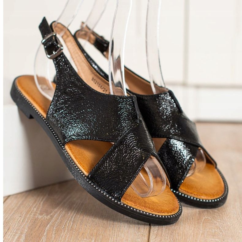 Filippo Classic Black Sandals 2