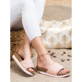 Comer Comfortable Slippers On The Platform pink 2