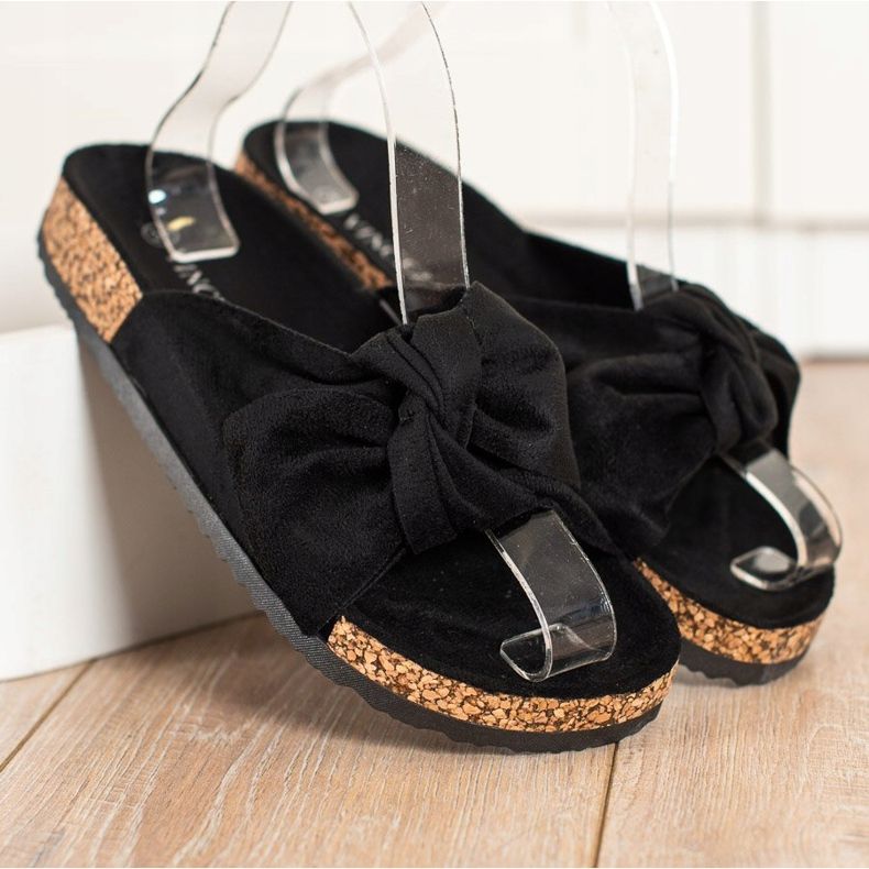 Comfortable Casual VINCEZA Slippers black 2 Comfortable Casual VINCEZA Slippers black 2