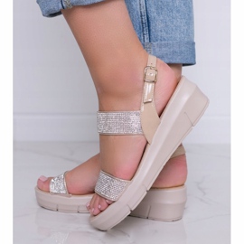 Beige wedge sandals Sweet Rasp 2
