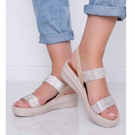Beige wedge sandals Sweet Rasp 1