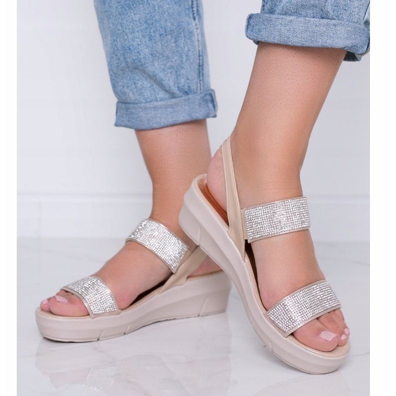 Beige wedge sandals Sweet Rasp 1