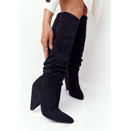 Women's Suede Lu Boo Boots Black 1
