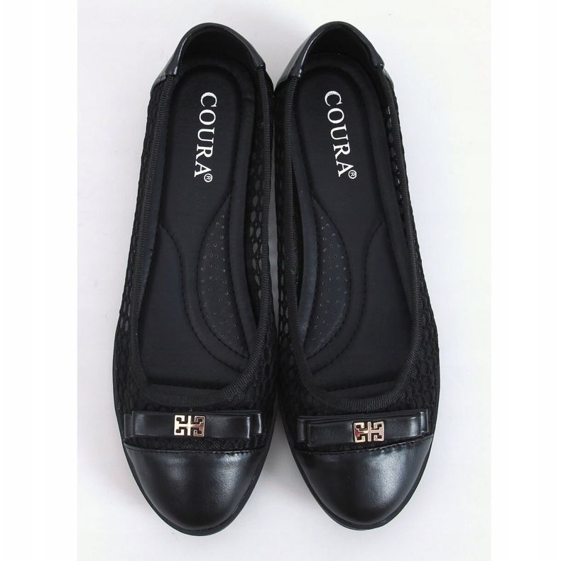 Black openwork ballerinas 1378 Black 1