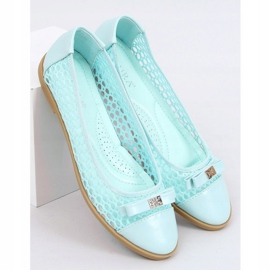 Mint openwork ballerinas 1378 Blue green 1