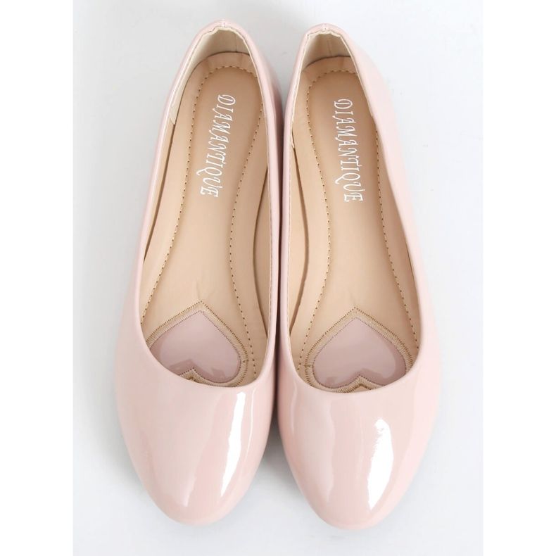 Beige-pink patent ballerinas 9988-60 Nude 1