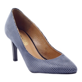 Espinto 542 checkered pumps for women black blue grey 1 Espinto 542 checkered pumps for women black blue grey 1