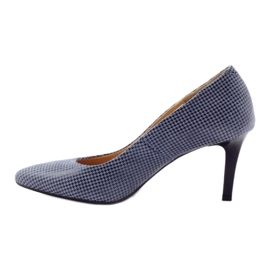 Espinto 542 checkered pumps for women black blue grey 2 Espinto 542 checkered pumps for women black blue grey 2