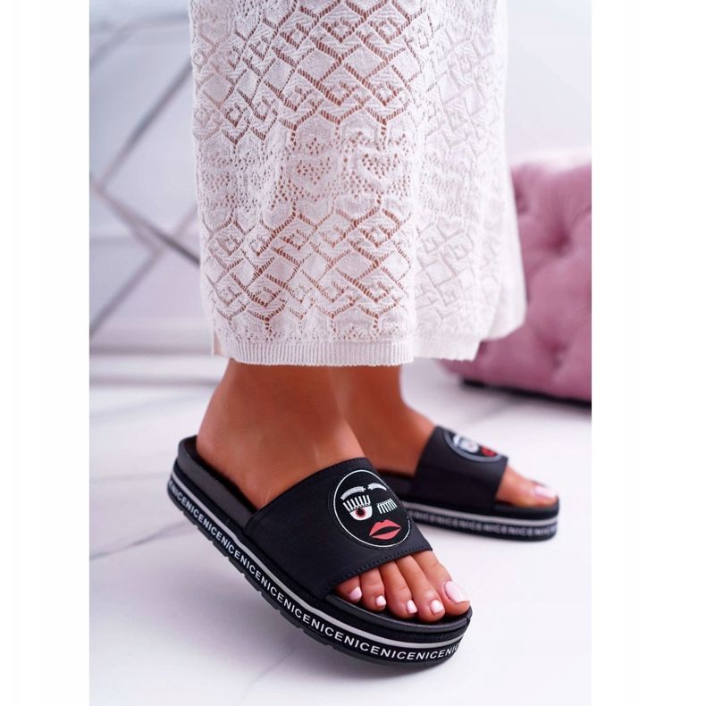 Women's slippers on the platform S.Barski 802-10 Black 1