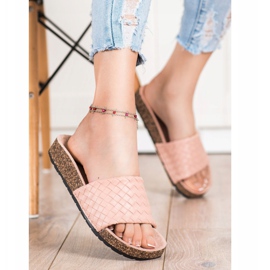 SHELOVET Fashionable Braided Slippers brown 1 SHELOVET Fashionable Braided Slippers brown 1