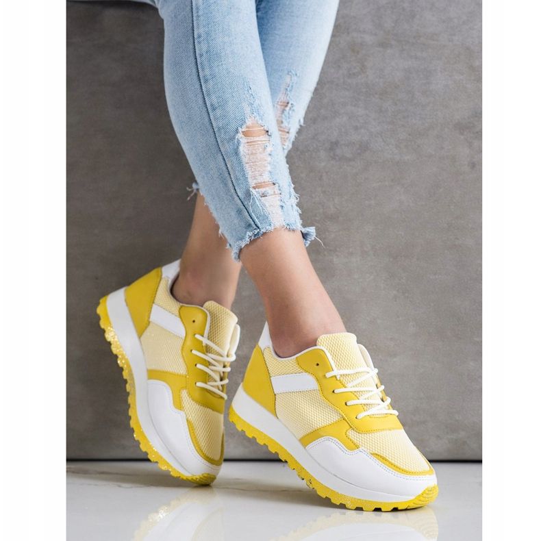 Bestelle Sneakers With Glitter Platform white yellow 2