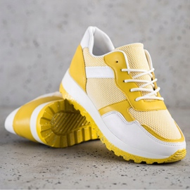 Bestelle Sneakers With Glitter Platform white yellow 1