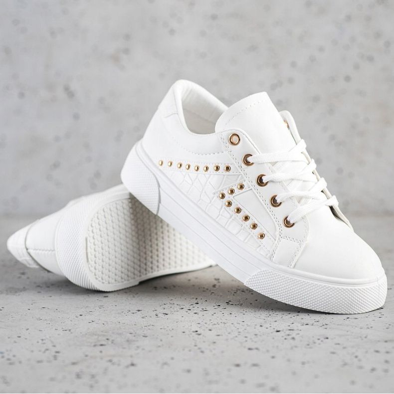 SHELOVET Eco Leather Sneakers white 1 SHELOVET Eco Leather Sneakers white 1