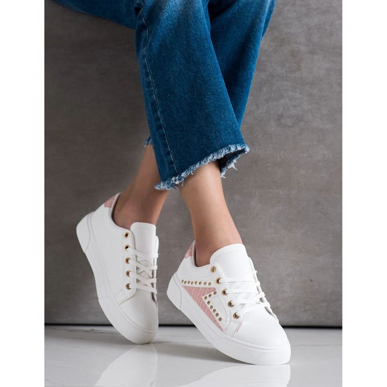 SHELOVET Eco Leather Sneakers white 2 SHELOVET Eco Leather Sneakers white 2