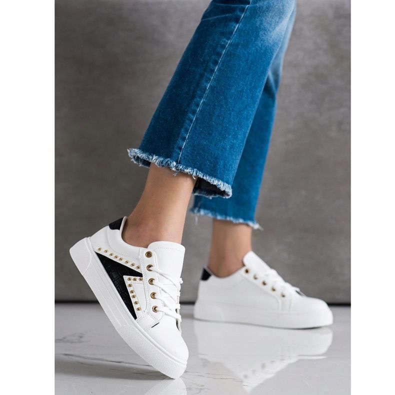 SHELOVET Eco Leather Sneakers white 1 SHELOVET Eco Leather Sneakers white 1