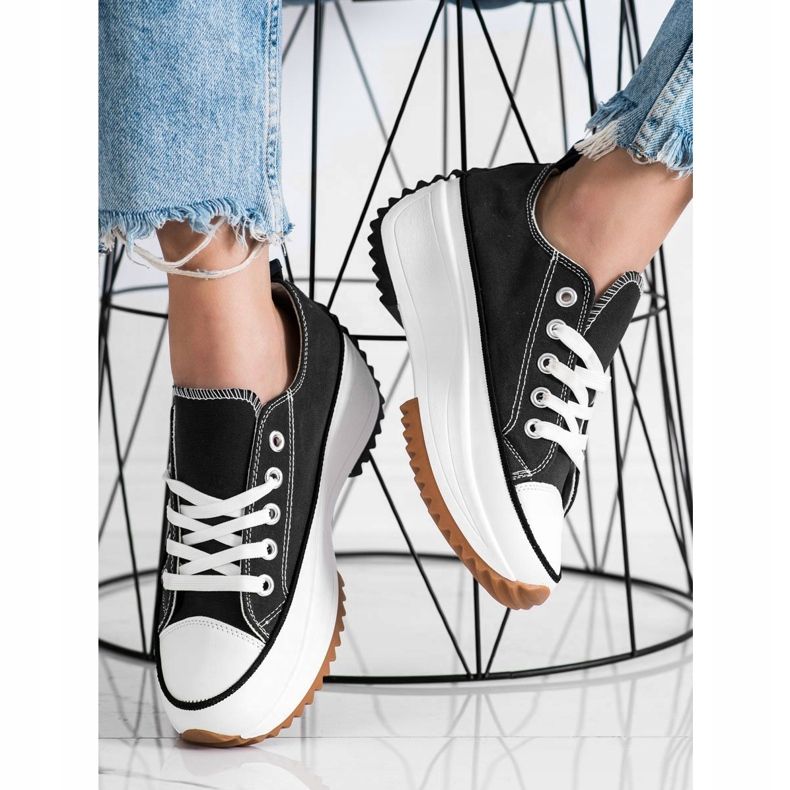 SHELOVET Sneakers On A High Platform black 2