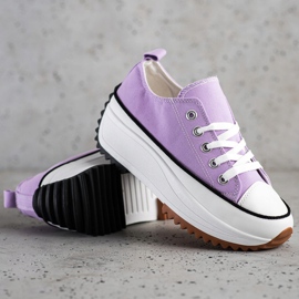 SHELOVET Sneakers On A High Platform purple 1