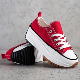 SHELOVET Sneakers On A High Platform red 1