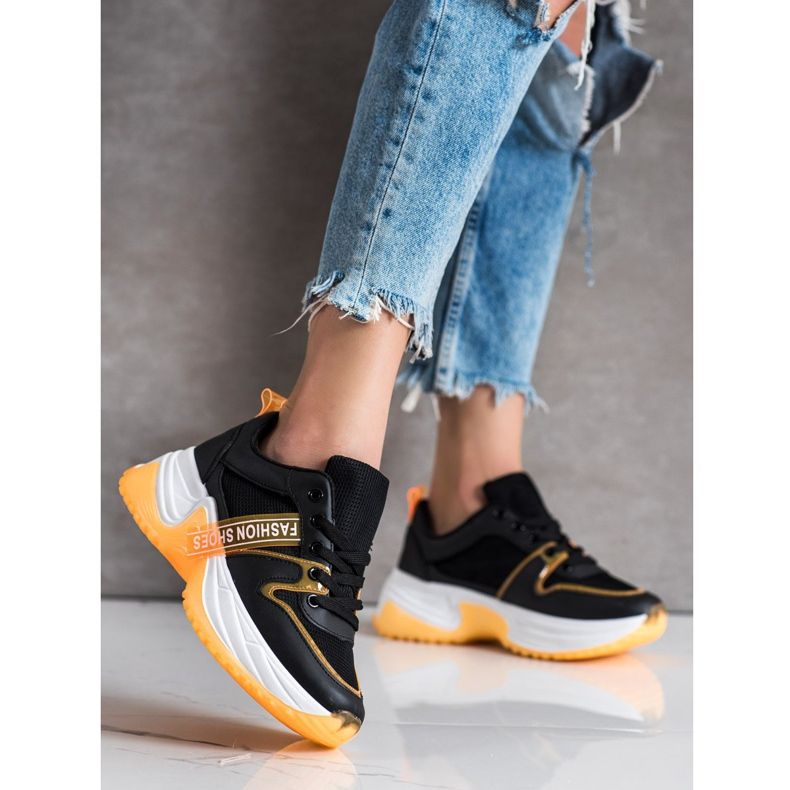 SHELOVET Sneakers With Mesh Fashion Shoes black 1