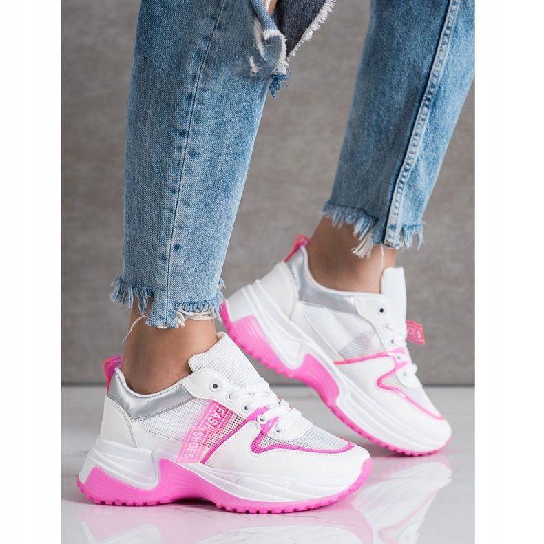 SHELOVET Sneakers With Mesh Fashion Shoes white 1