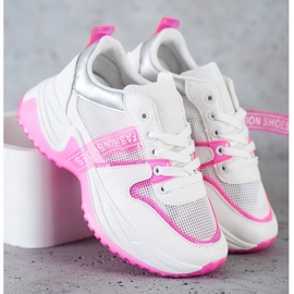 SHELOVET Sneakers With Mesh Fashion Shoes white 2