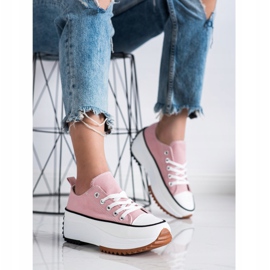 SHELOVET Sneakers On A High Platform pink 2