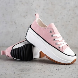 SHELOVET Sneakers On A High Platform pink 1