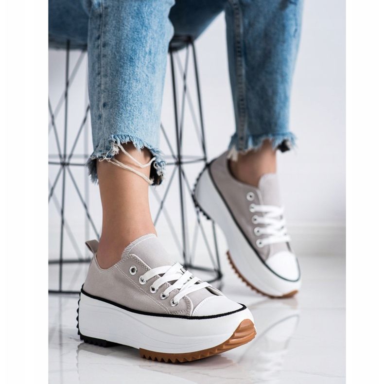 SHELOVET Sneakers On A High Platform grey 2