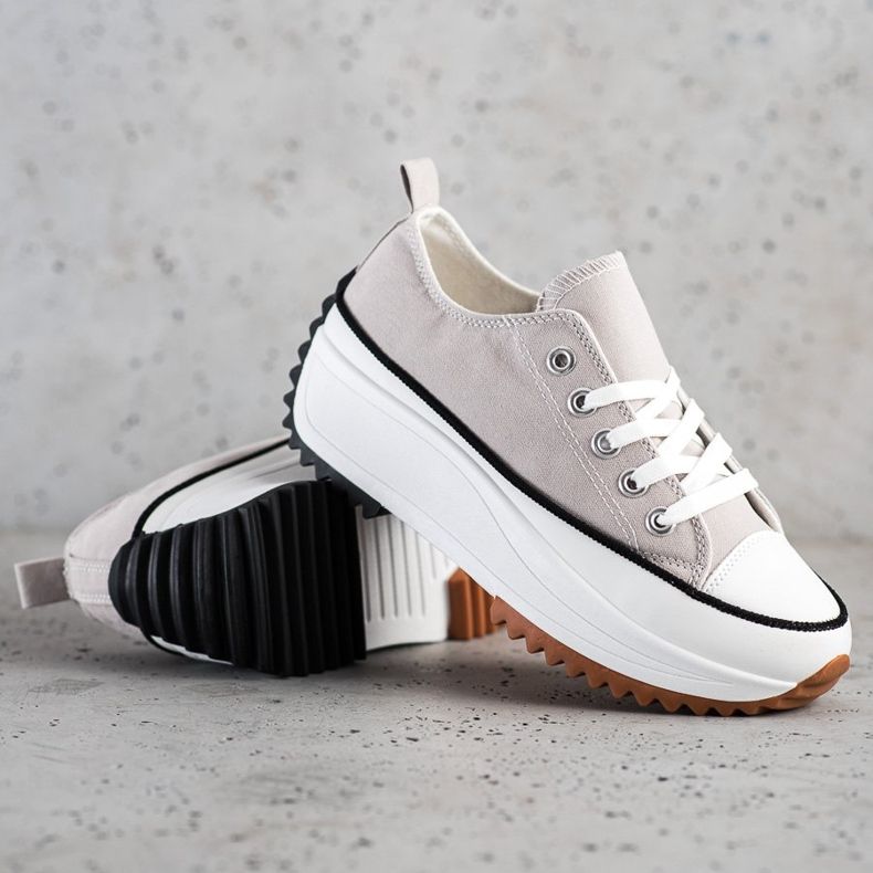 SHELOVET Sneakers On A High Platform grey 1