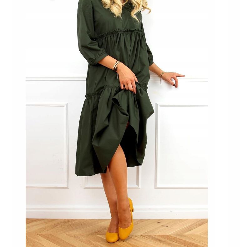 Pumps on the post honey 3005 Yellow 2