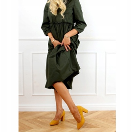 Pumps on the post honey 3005 Yellow 1