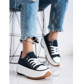 SHELOVET Sneakers On A High Platform blue 2