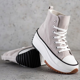 SHELOVET High Sneakers On The Platform grey 1