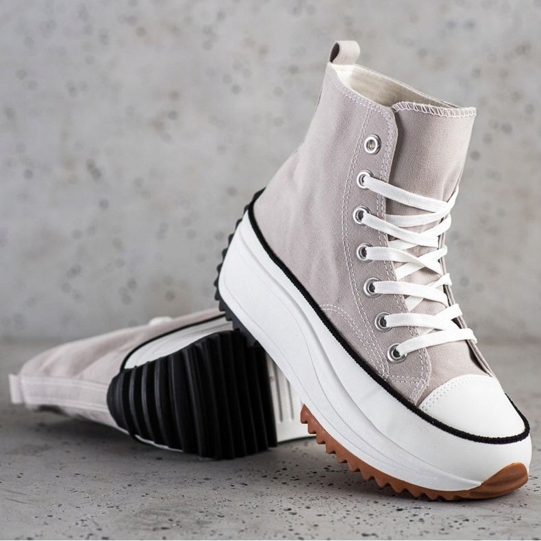 SHELOVET High Sneakers On The Platform grey 1