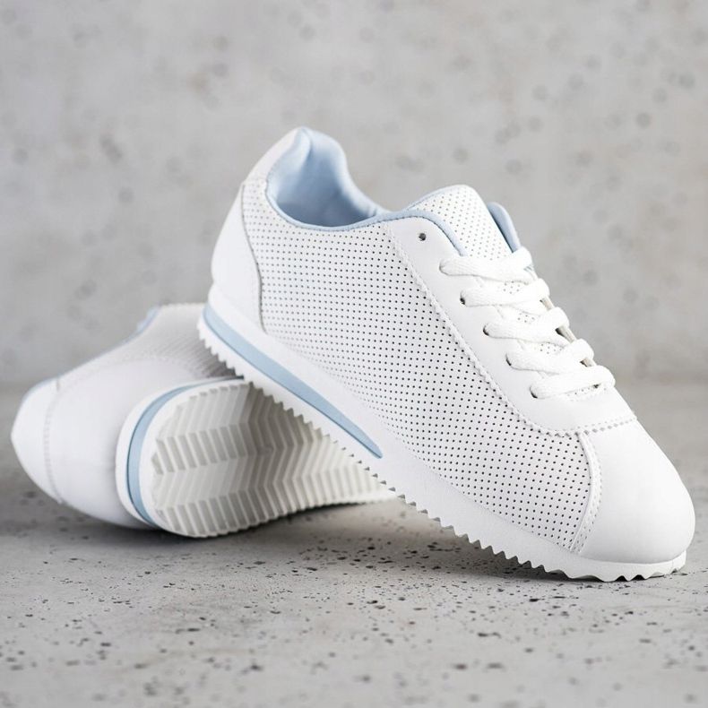 SHELOVET Stylish openwork sneakers white 1