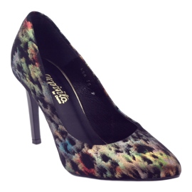 Elegant leather pumps Espinto 456 multicolor black 1 Elegant leather pumps Espinto 456 multicolor black 1