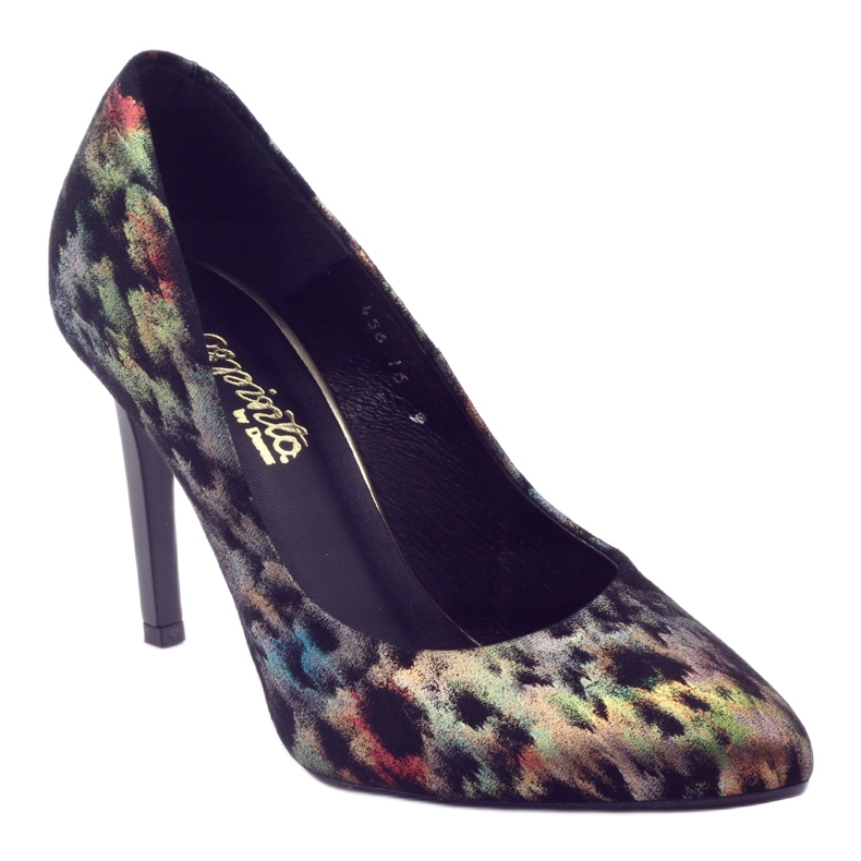 Elegant leather pumps Espinto 456 multicolor black 1 Elegant leather pumps Espinto 456 multicolor black 1
