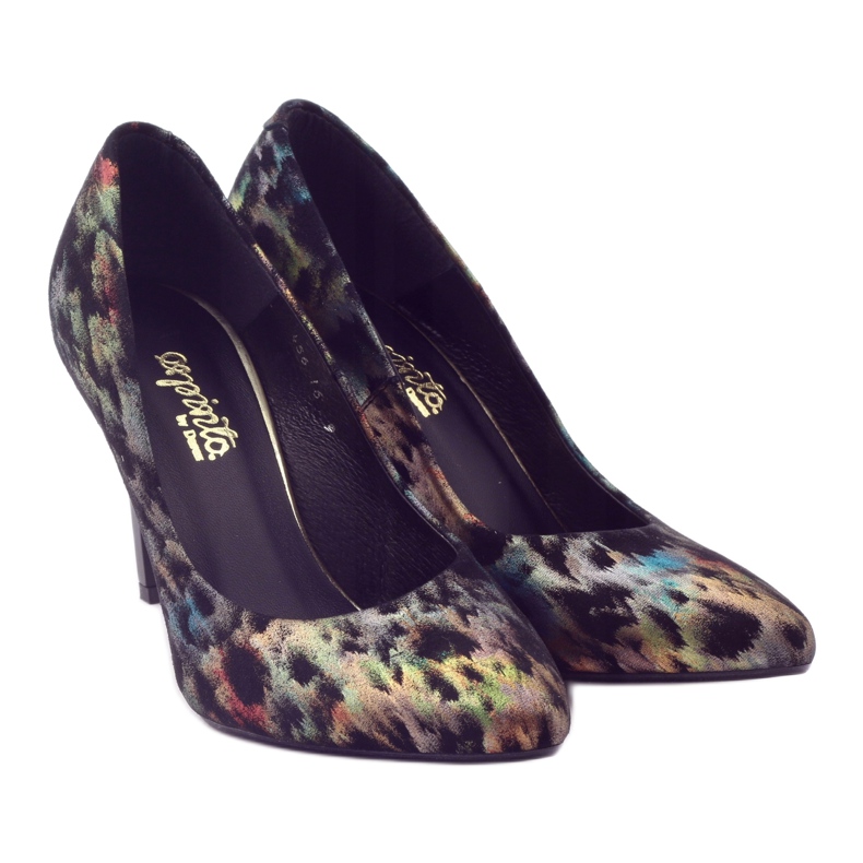 Elegant leather pumps Espinto 456 multicolor black 4 Elegant leather pumps Espinto 456 multicolor black 4