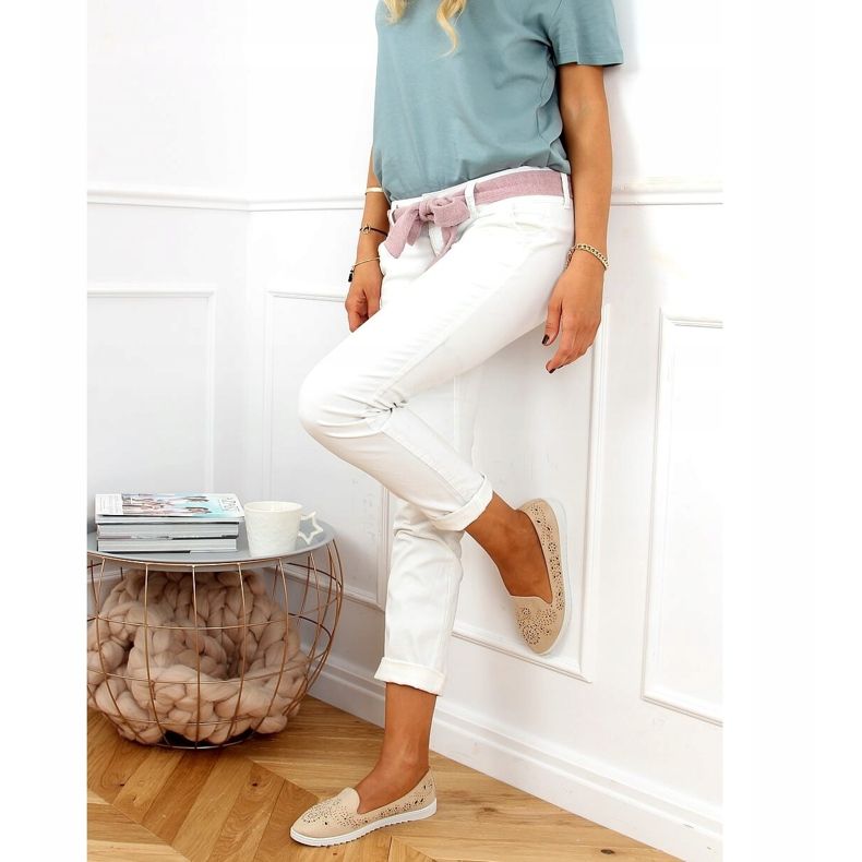 Beige openwork lords DY-09 Apricot 1