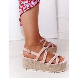 PS1 Beige Platform Sandals With Braided Beige Crazy In Love 1