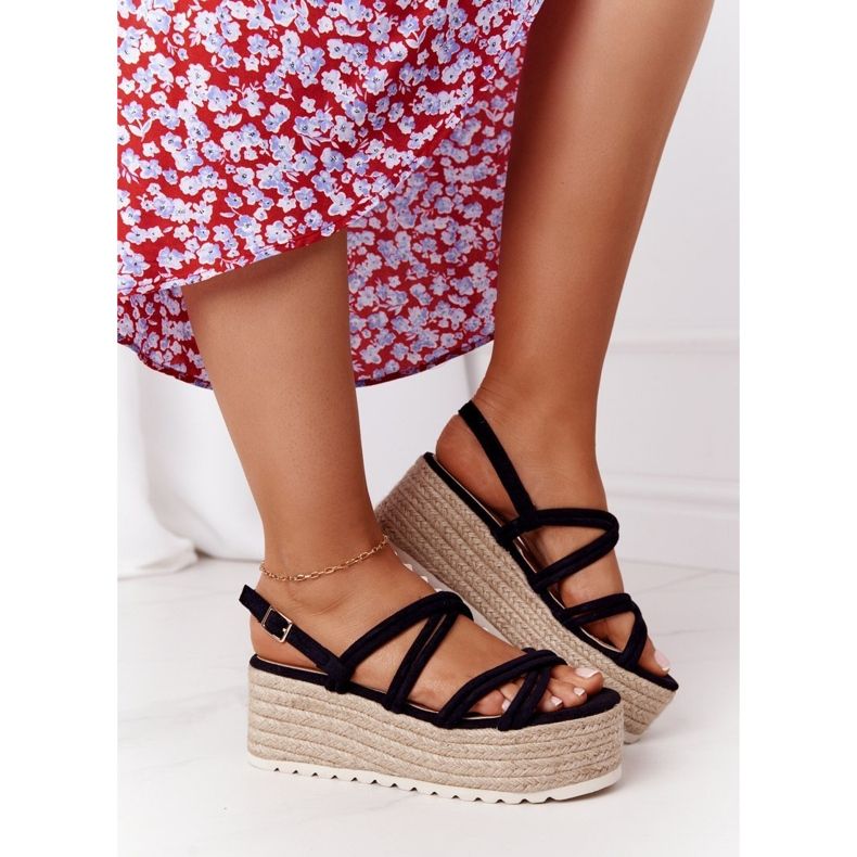 PS1 Black Sandals On The Black Braided Platform Crazy In Love 2