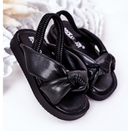 FR1 Children's Sandals With Cuff Black Bubble Gum 2