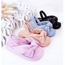 FR1 Children's Sandals With Cuff Black Bubble Gum 1
