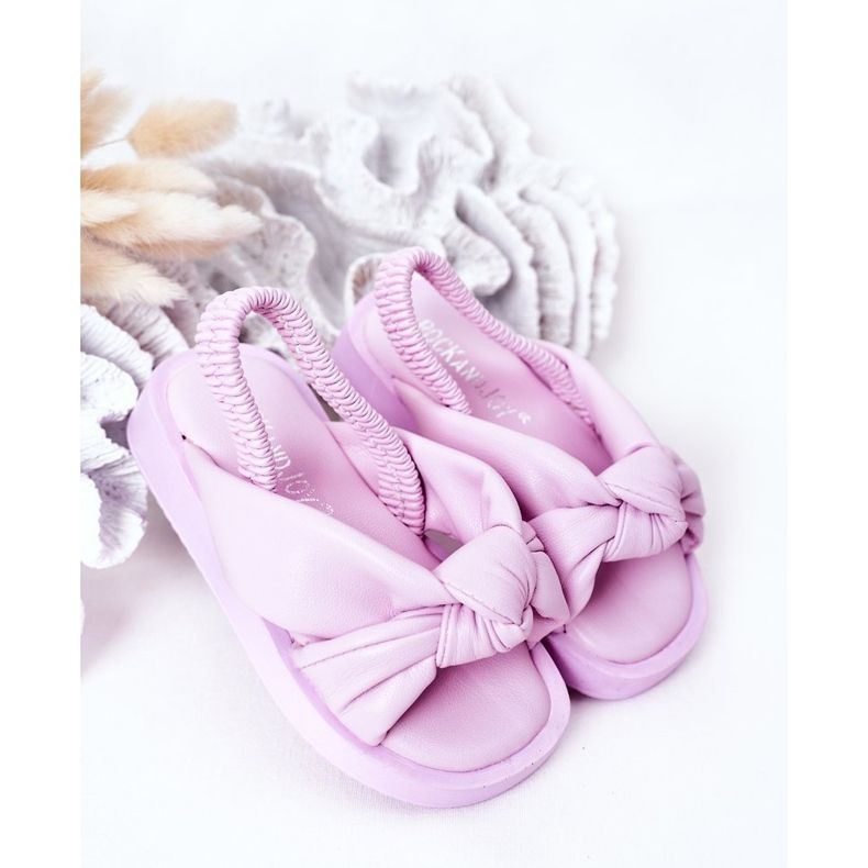 FR1 Children's Sandals With Ribbed Violet Bubble Gum purple 2