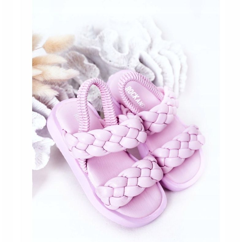 FR1 Children's Sandals With Ribbed Violet Cutie-Pie purple 2