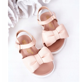 FR1 Children's Sandals With A Bow Pink Abbie 1