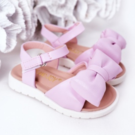 FR1 Children's Sandals With A Bow Violet Abbie purple 1